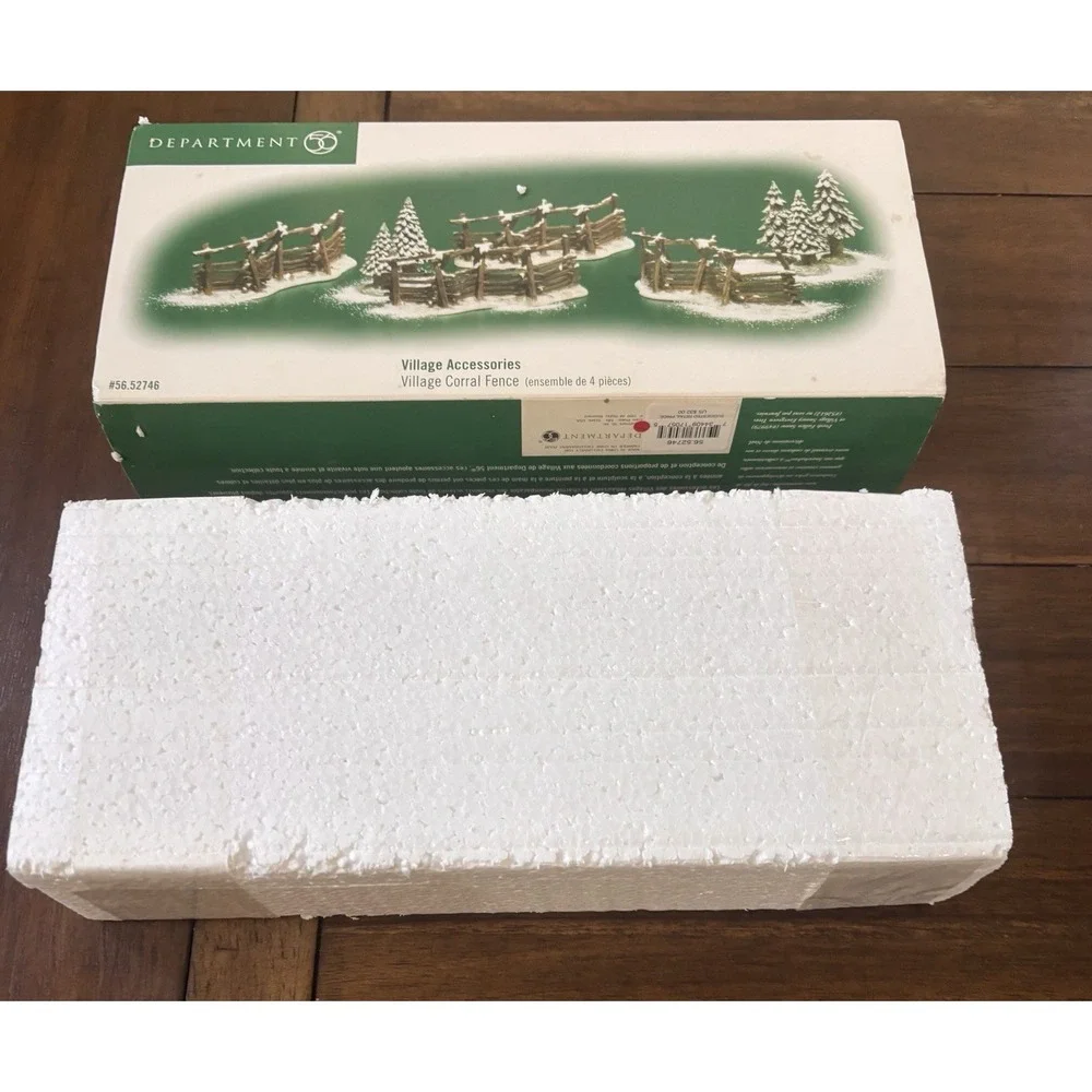 Department 56 Village Accessories Corral Fence 52746 Set (4) Box Lasso Rope READ